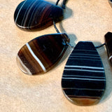 Antique Banded Agate Teardrops