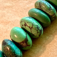 Large Turquoise Saucer Beads