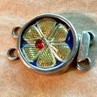 Clasp with Vintage Sari Fabric