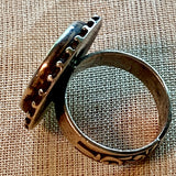 Mixed Metal Ring with Coin, India