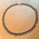 Vintage Silver & Enamel Lacy Chain, India