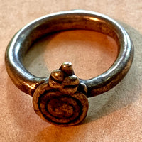 Antique Bronze Turtle Ring, Burkina Faso
