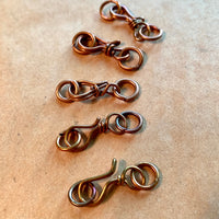 Torch-Fired Hook & Eye Clasp, Copper