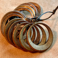 Vintage Brass Cast Earring Hoops