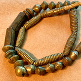 Strand of Antique Cast Brass Beads