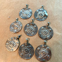 Set of Stamped Coin Silver Charms, Afghanistan