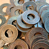 Set of 5 Copper Coins, India