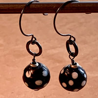 Venetian Black & White Earrings