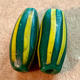 Rare Green & Yellow Watermelon Beads