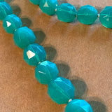 Chrysoprase Faceted Glass Flapper Necklace