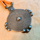 Berber Coral Necklace with Silver Pendant