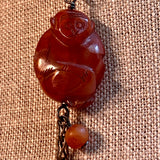 Carnelian Monkey Necklace by Ruth
