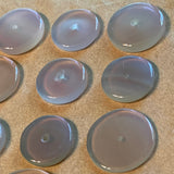 10 Grey Agate Disc Beads