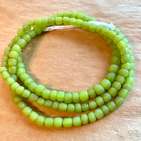 Java Matte Spring Green Glass Beads
