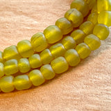 Java Matte Light Olive Glass Beads
