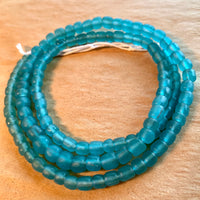 Java Matte Aqua Glass Beads