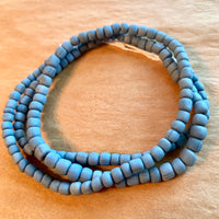 Java Matte Opaque Dusty Blue Glass Beads