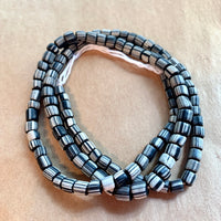 New Java Black Striped Glass Beads