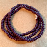 New Java Matte Opaque Purple Glass Beads