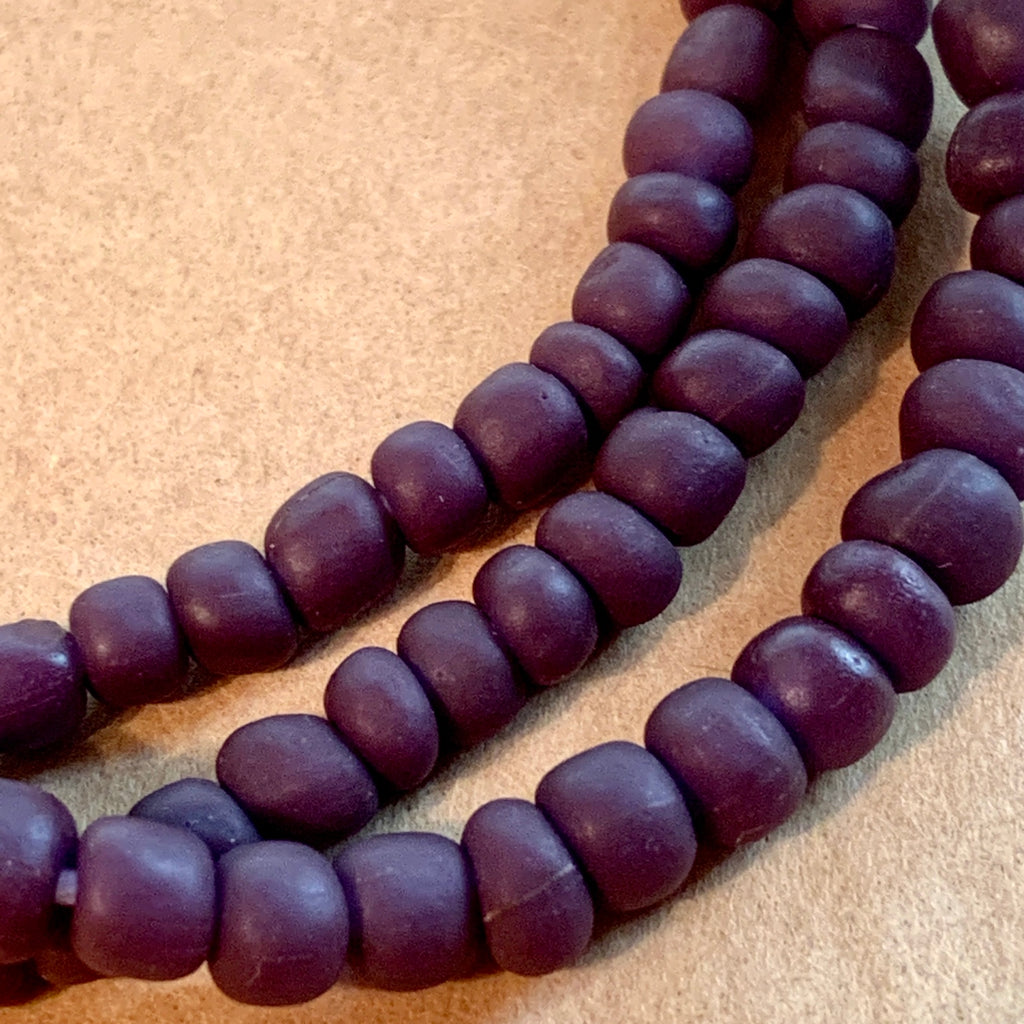 New Java Matte Opaque Purple Glass Beads | Beadparadise.com