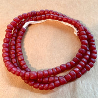 New Java Matte Red Glass Beads