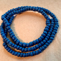 Java Matte Capri Blue Glass Beads