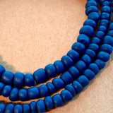 Java Matte Capri Blue Glass Beads