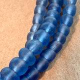 New Java Matte Blue Glass Beads