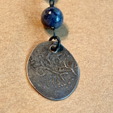 Sapphire & Antique Silver Necklace by Ruth