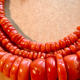 Vintage Italian Coral, Disc Shapes