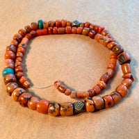 Rare Berber Orange/Red Coral Beads