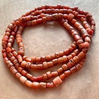 Long Strand of Berber Orange/Red Coral Beads