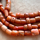 Long Strand of Berber Orange/Red Coral Beads