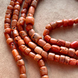 Long Strand of Berber Orange/Red Coral Beads