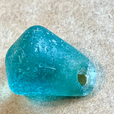 Ancient Afghan Seafoam Glass Drop