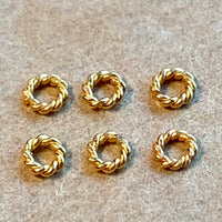 2.5mm Twisted 18KT Soldered Jump Rings