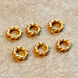 2.5mm Twisted 18KT Soldered Jump Rings