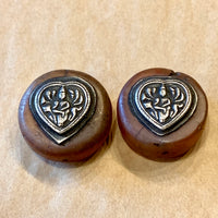 Pair of Shiva Carnelian Beads, India