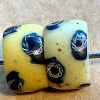 Antique Venetian Yellow Beads with Eyes