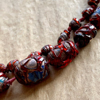 Vintage Japanese Knotted Glass Necklace