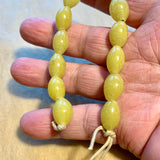 Antique Peking Yellow Glass Beads