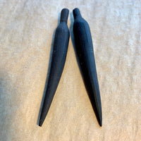 Pair of Black Palmwood Components