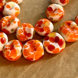 Orange, Red  & White Beads, Japan 1950's