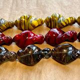 Olive & Black Venetian Beads