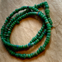 Ancient Roman Green Glass Beads