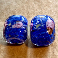 Pair of 1960's Venetian Blue Beads
