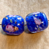 Pair of 1960's Venetian Blue Beads