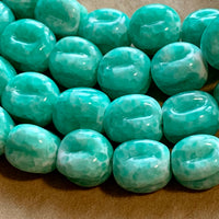 Vintage Japanese Green Glass Beads