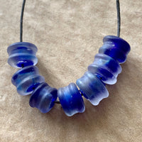 8mm Matte Cobalt Blue Venetian Bead