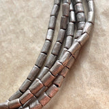 Vintage Silver Cylindrical Beads, Ethiopia